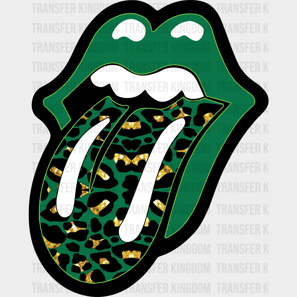 Buffalo Plaid Glossy Lips Mouth St. Patrick's Day Design - DTF heat transfer - Transfer Kingdom