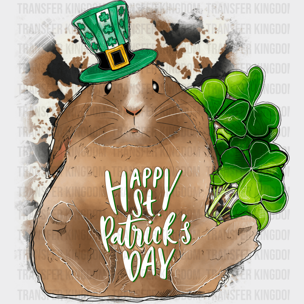 Bunny St. Patrick's Day Design - DTF heat transfer - Transfer Kingdom