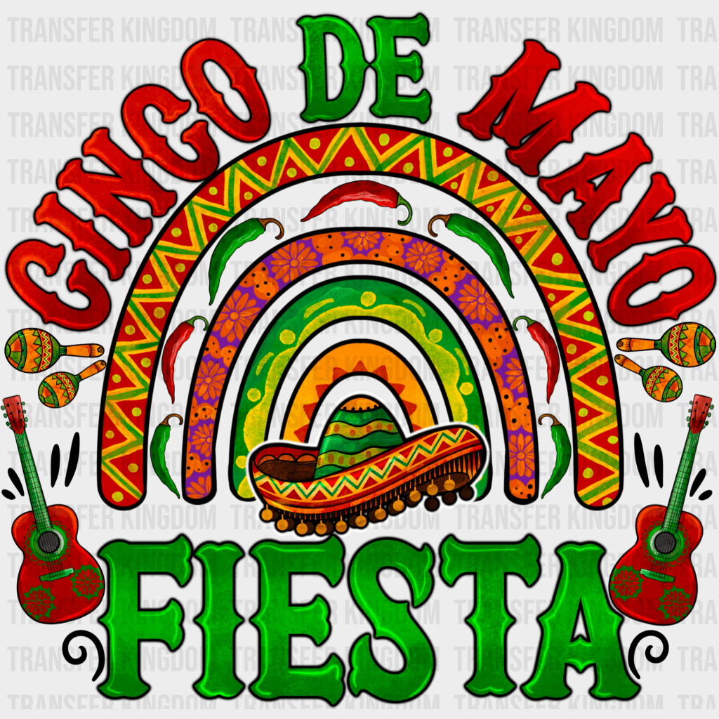 Cinco De Mayo Fiesta - Cinco De Mayo DTF heat transfer - Transfer Kingdom