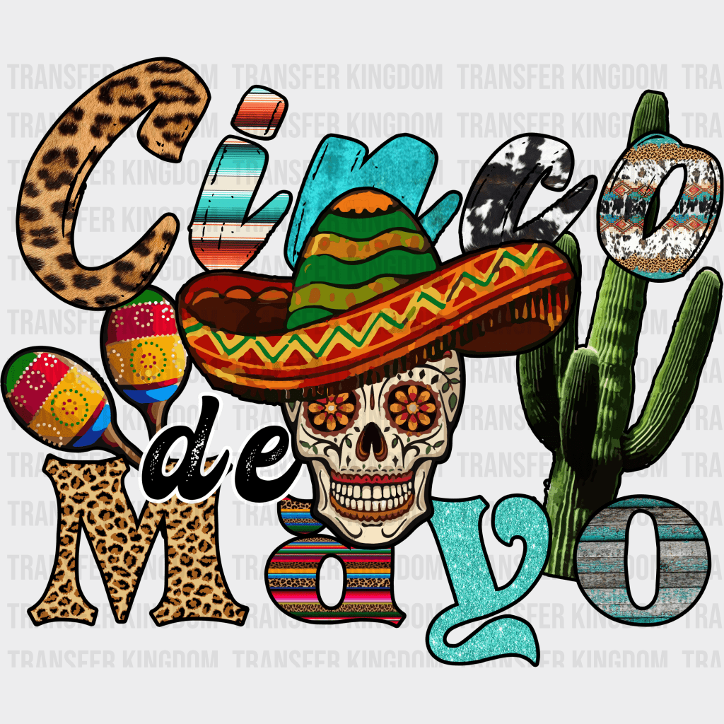 Cinco De Mayo Skull - Cinco De Mayo DTF heat transfer - Transfer Kingdom