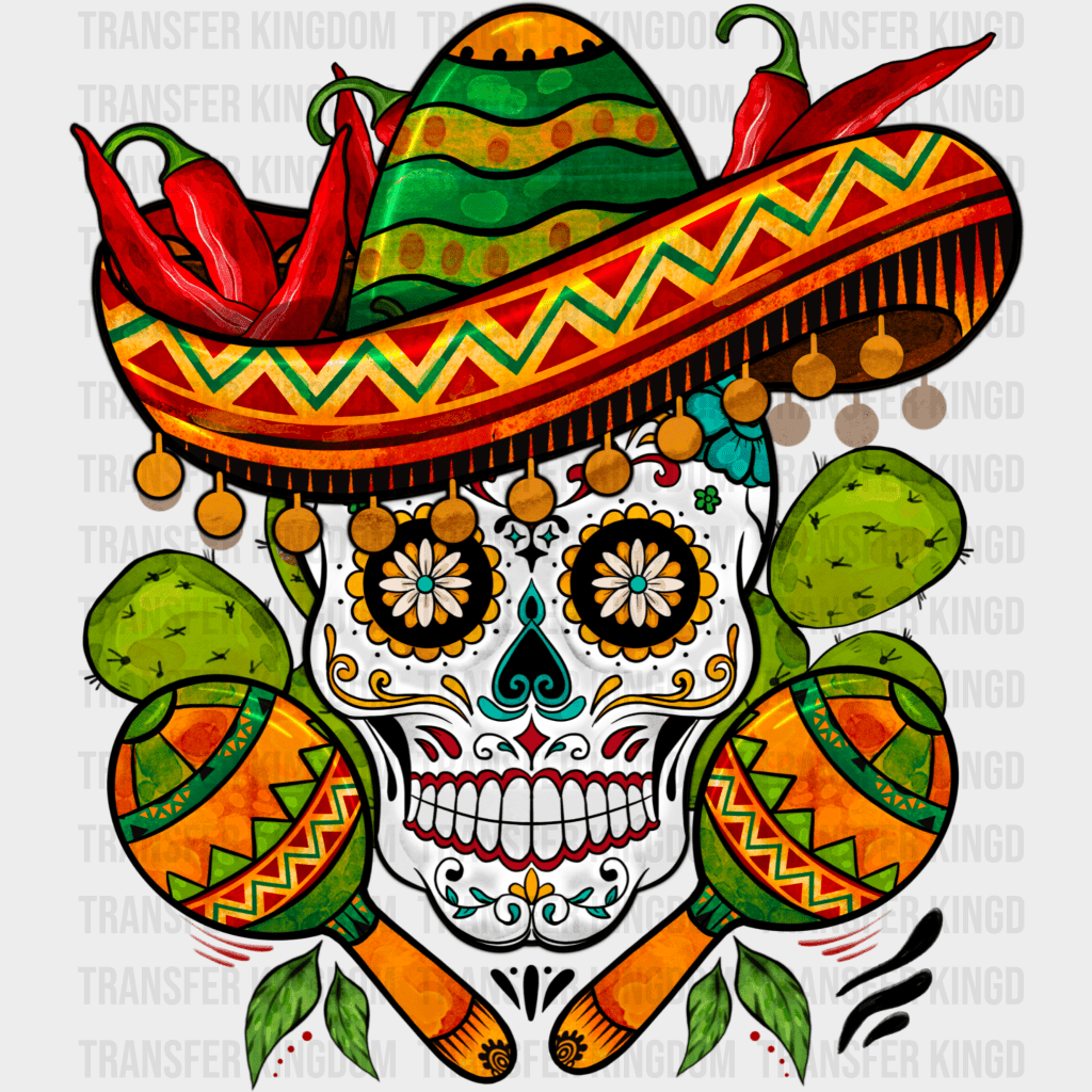 Cinco De Mayo Skull - Cinco De Mayo DTF heat transfer - Transfer Kingdom