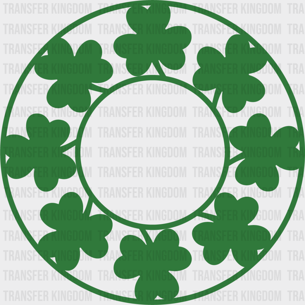Clover Circle St. Patrick's Day Design - DTF heat transfer - Transfer Kingdom