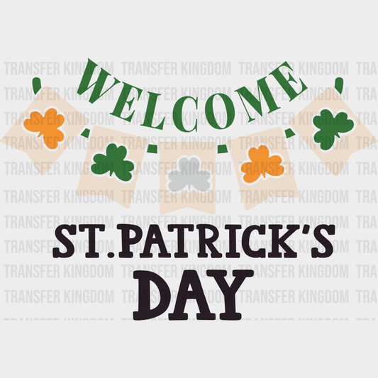 Clover Poster Welcome St. Patrick's Day Design - DTF heat transfer - Transfer Kingdom