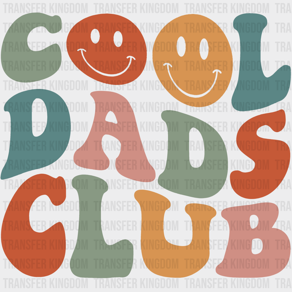 Cool Dads Club Design - DTF heat transfer - Transfer Kingdom