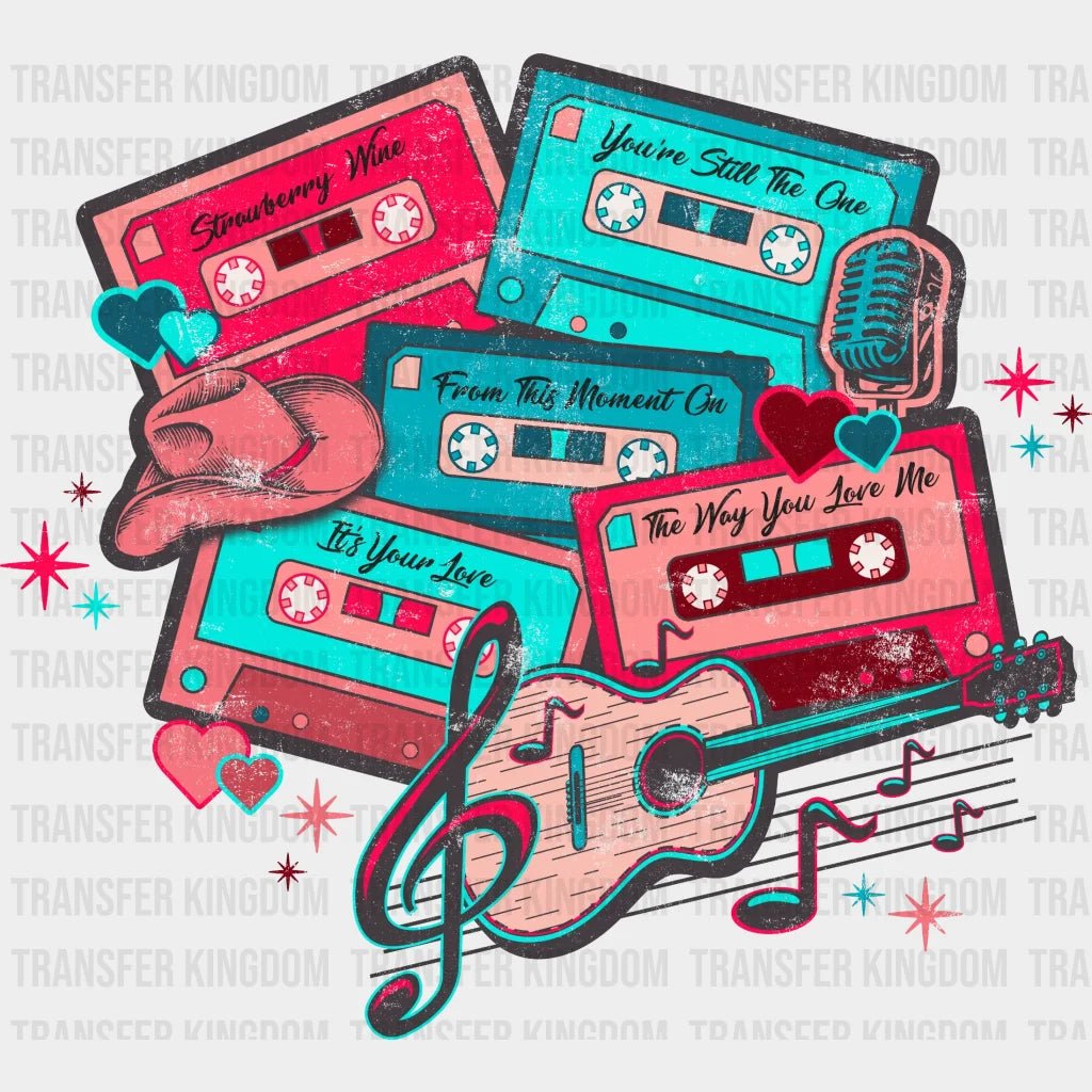 Country Love Tapes Valentines Day Design - Dtf Heat Transfer