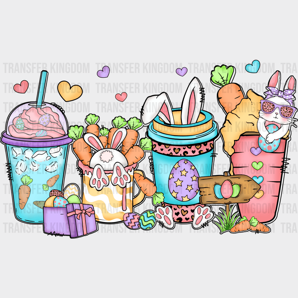 Cups Easter Design - DTF heat transfer - Transfer Kingdom