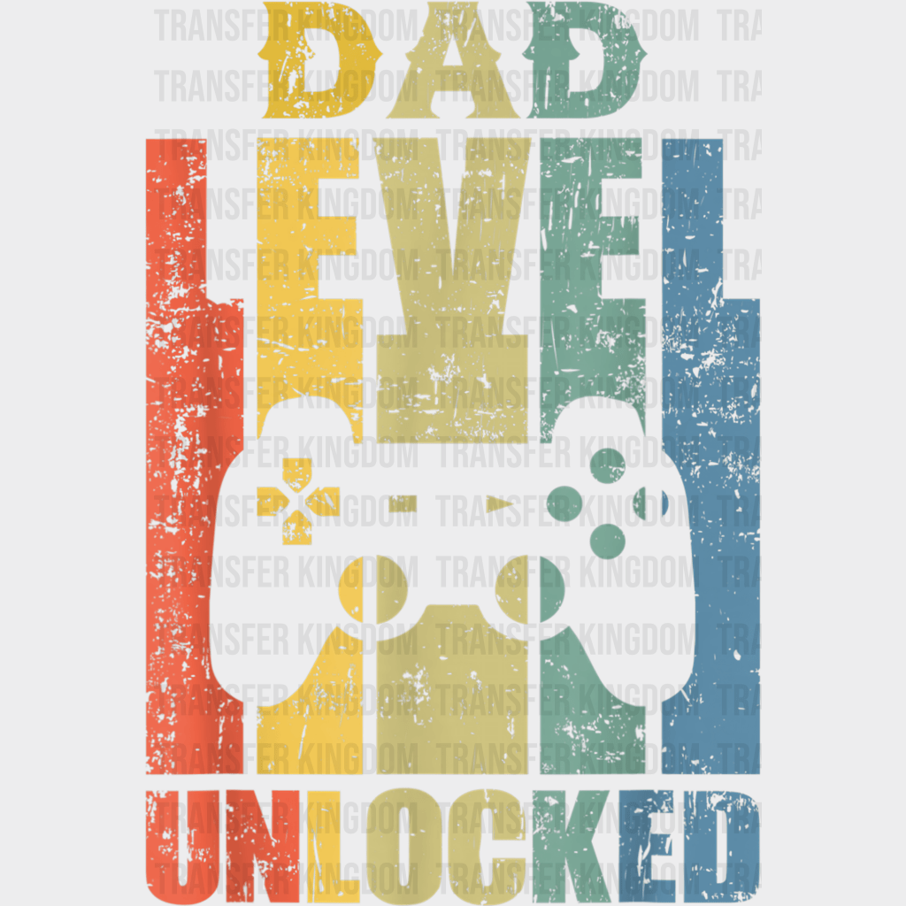 Dad Level Unlocked - Pregnancy Announcement Soon To Be Father Design - DTF heat transfer - Transfer Kingdom