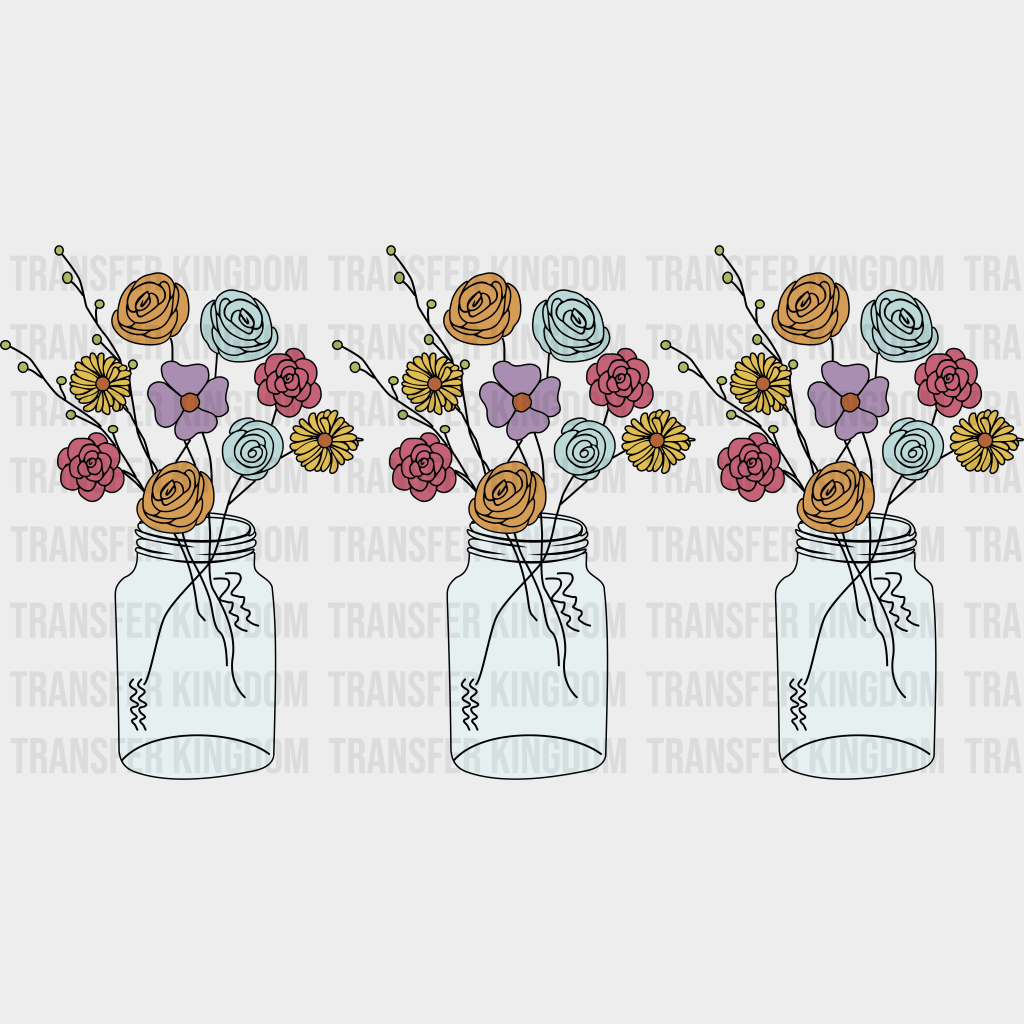 Flowers Spring Easter Design - DTF heat transfer - Transfer Kingdom