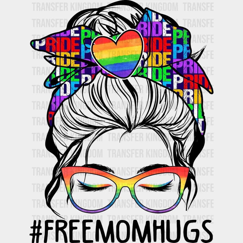 Free Mom Hugs - Support Lgbt Design Dtf Heat Transfer