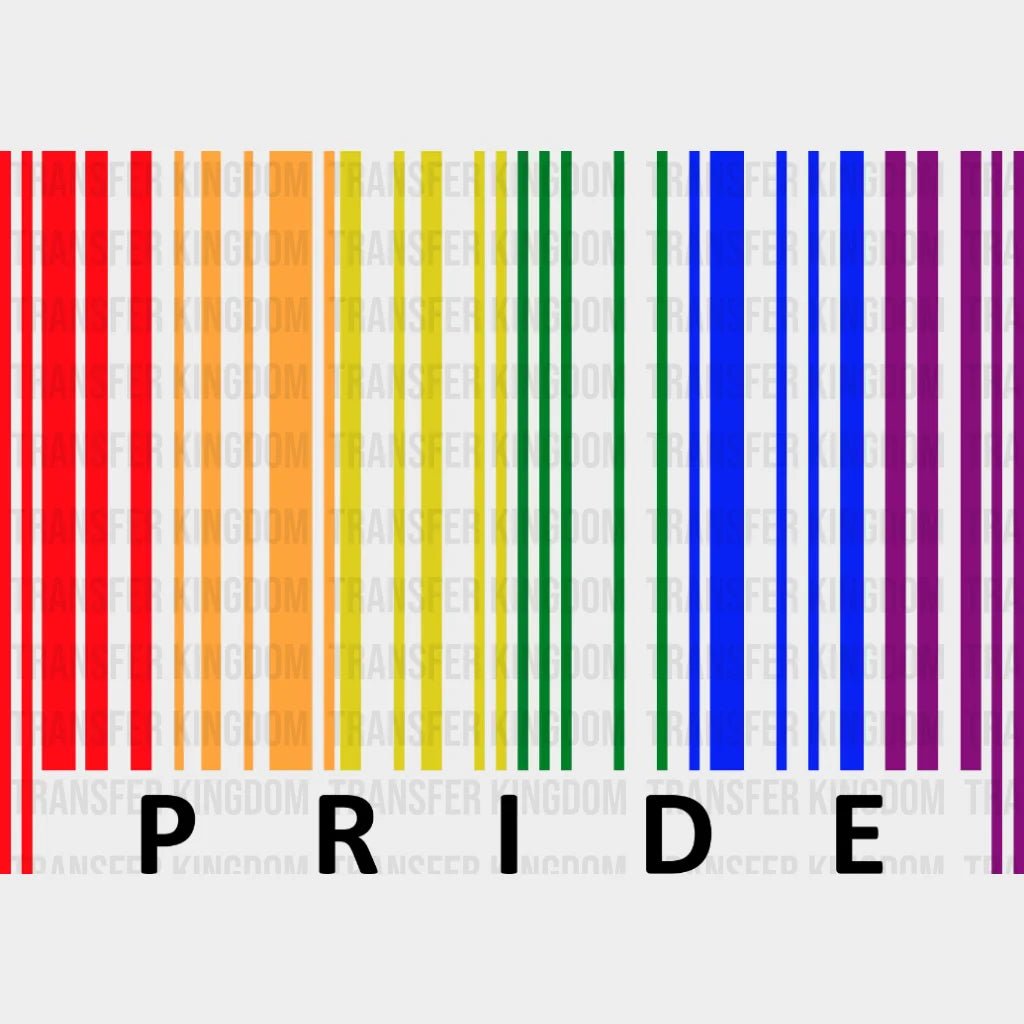 Gay Pride Barcode - Rainbow Design Dtf Heat Transfer