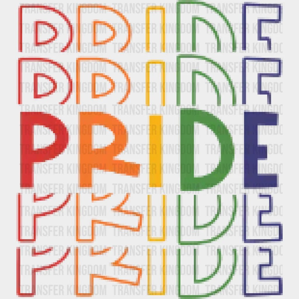Gay Pride - Lgbt Ally Rainbow Design Dtf Heat Transfer