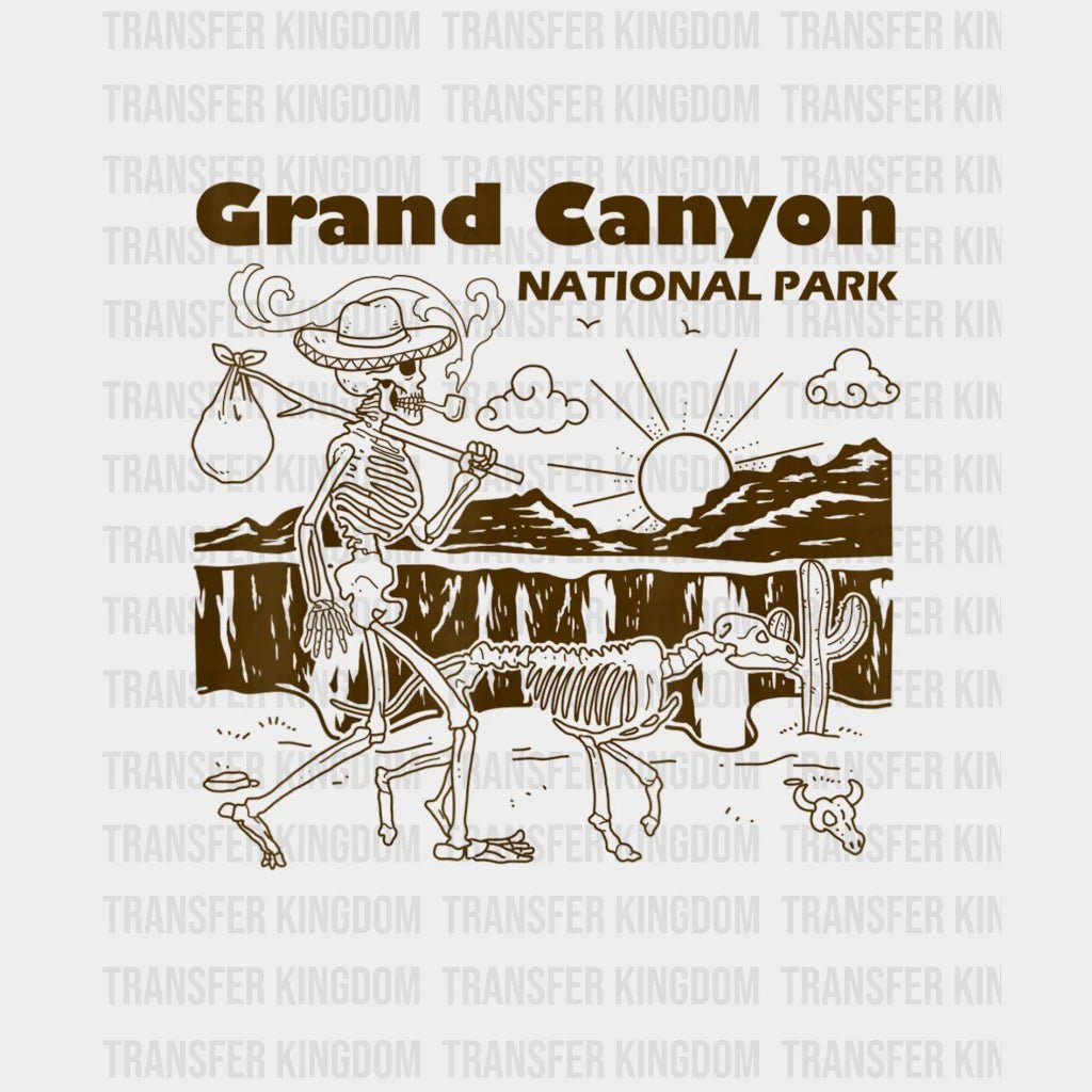 Grand Canyon National Park - Funny Skeleton Design Dtf Heat Transfer