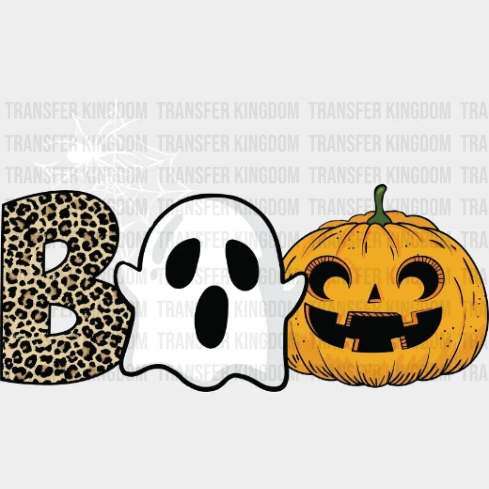 Halloween Boo Spider Ghost Pumpkin Design - Dtf Heat Transfer
