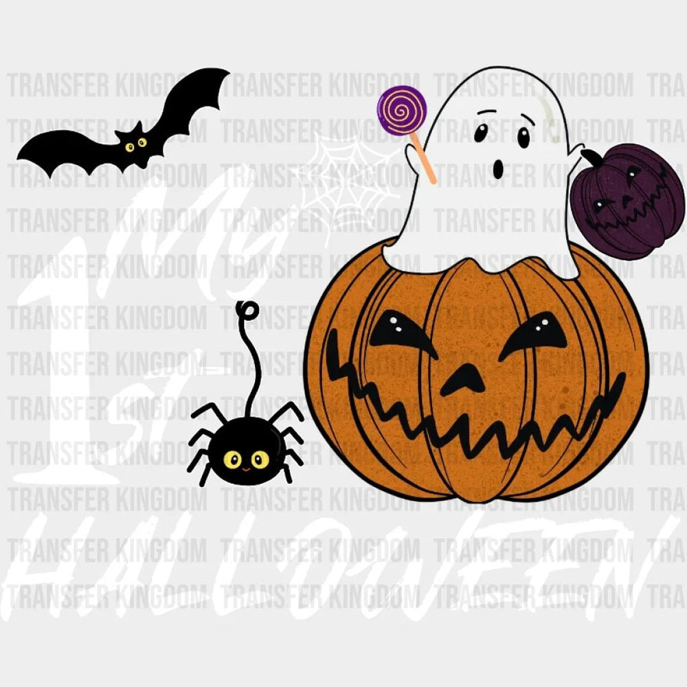 Halloween My First Ghost Pumpkin Design - Dtf Heat Transfer