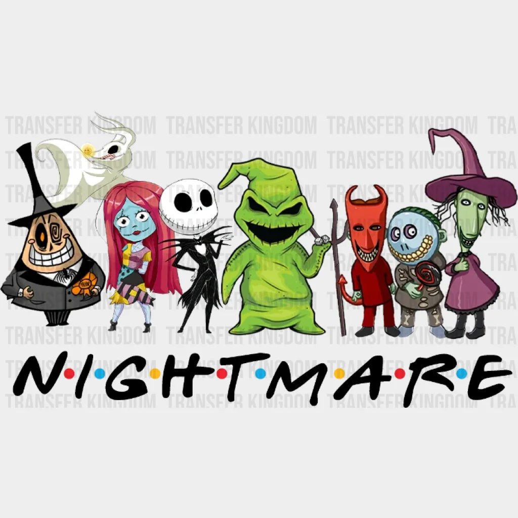 Halloween Nightmare Before Christmas Friends Design - Dtf Heat Transfer