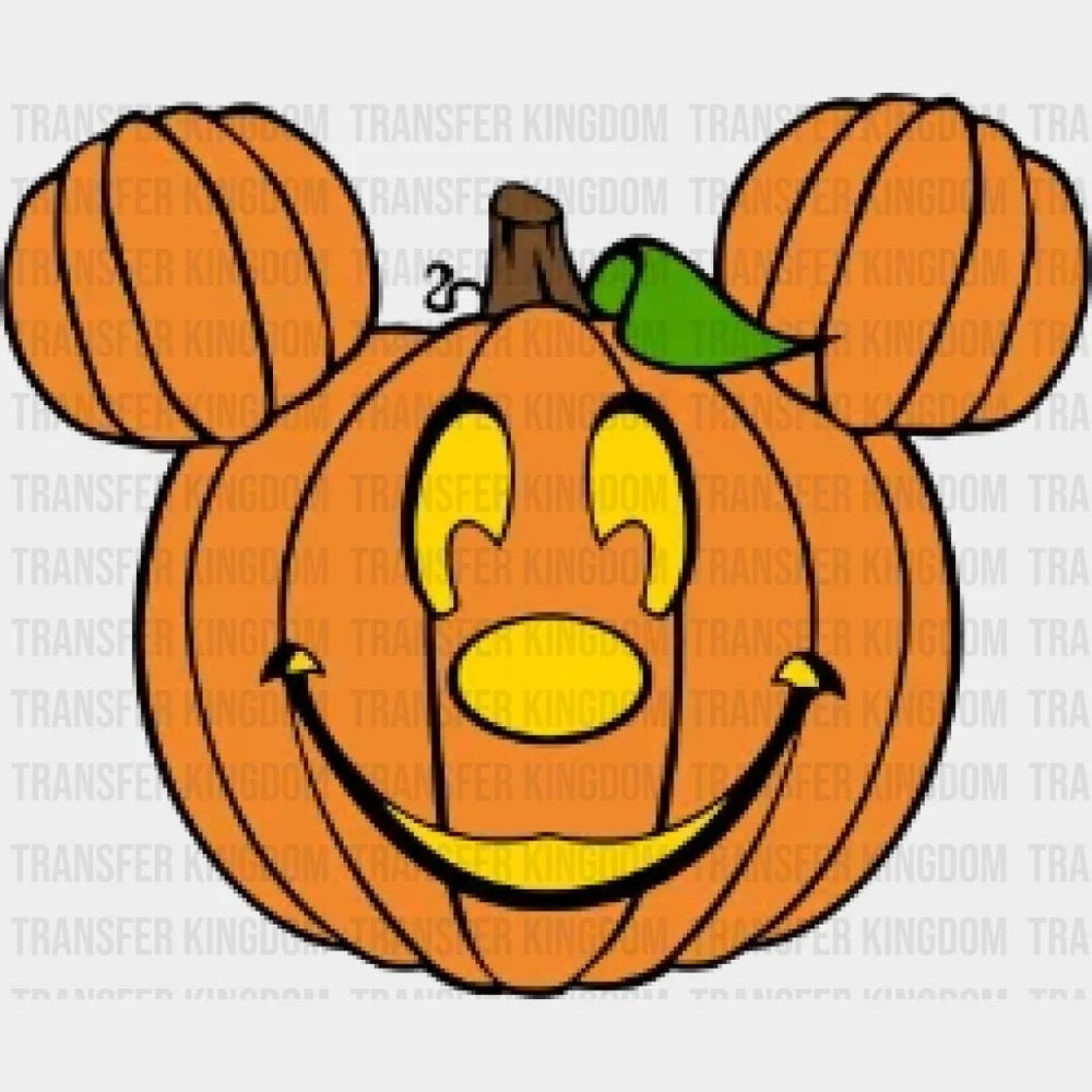 Halloween Pumpkin Mickey - Minnie Head Design Dtf Heat Transfer