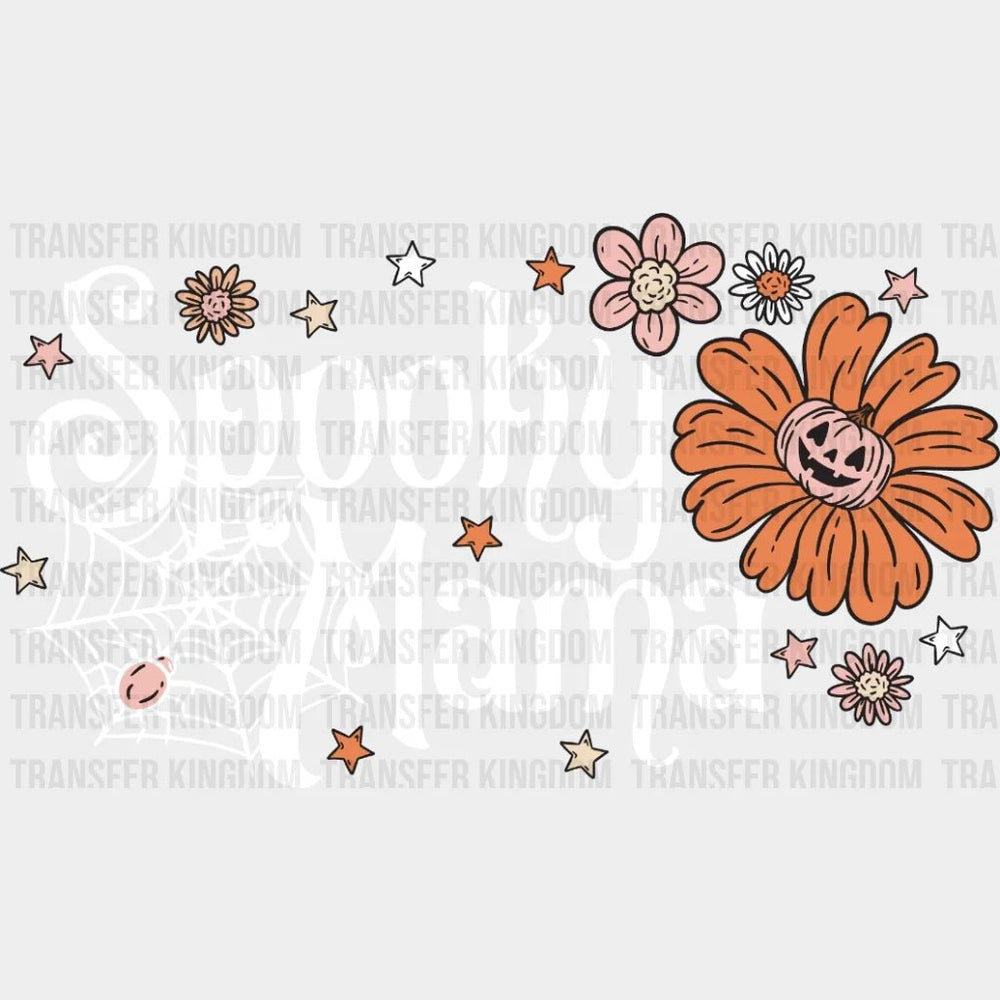 Halloween Spooky Mama Flower Spider Design - Dtf Heat Transfer