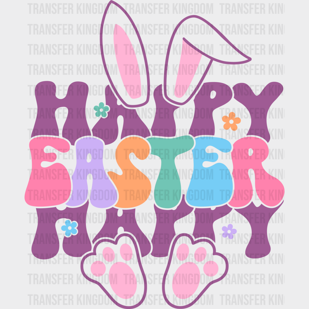 Happy Easter Design - DTF heat transfer - Transfer Kingdom