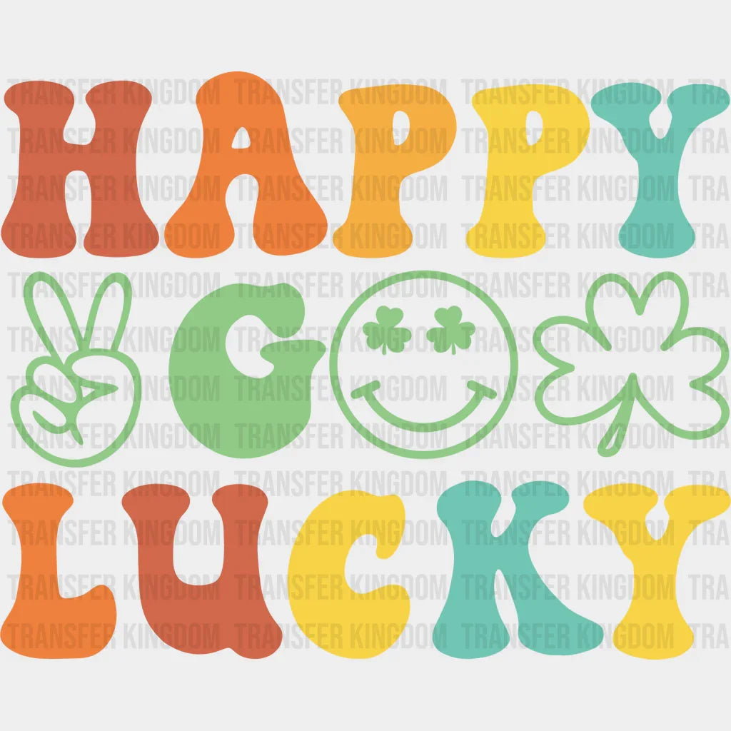 Happy Go Lucky St. Patrick's Day Design - DTF heat transfer - Transfer Kingdom