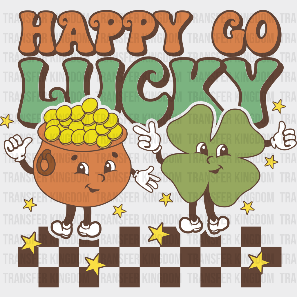 Happy Go Lucky St. Patrick's Day Design - DTF heat transfer - Transfer Kingdom