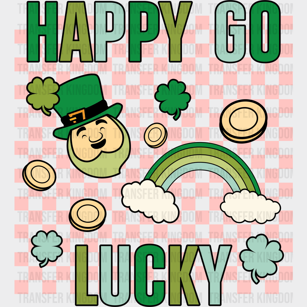 Happy Go Lucky St. Patrick's Day Design - DTF heat transfer - Transfer Kingdom