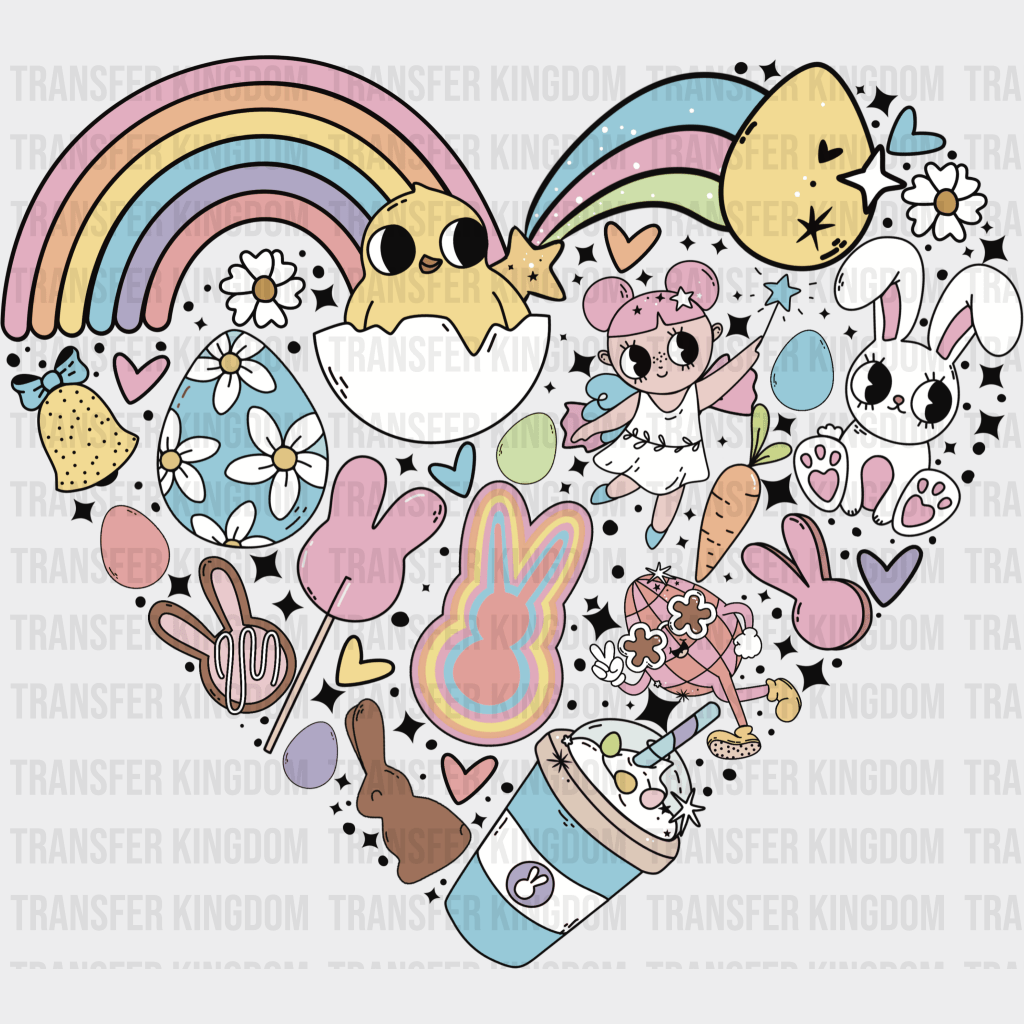 Heart Shape Easter Design - DTF heat transfer - Transfer Kingdom