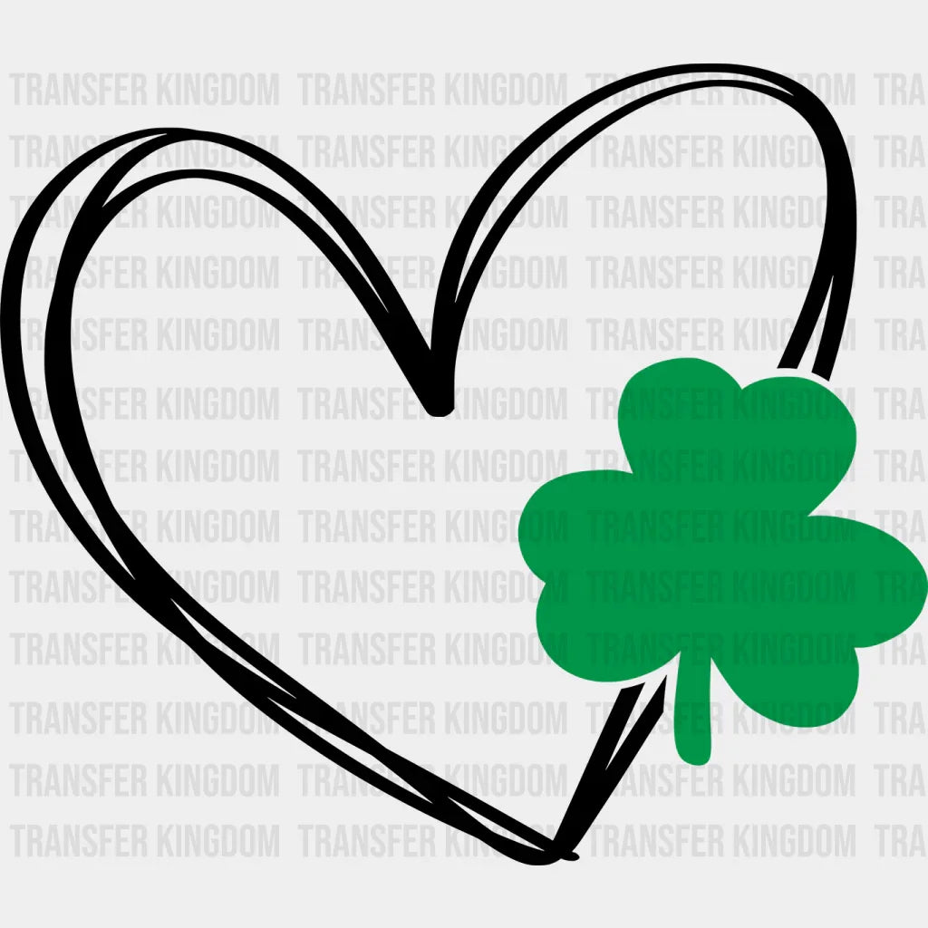 Heart St. Patrick's Day Design - DTF heat transfer - Transfer Kingdom