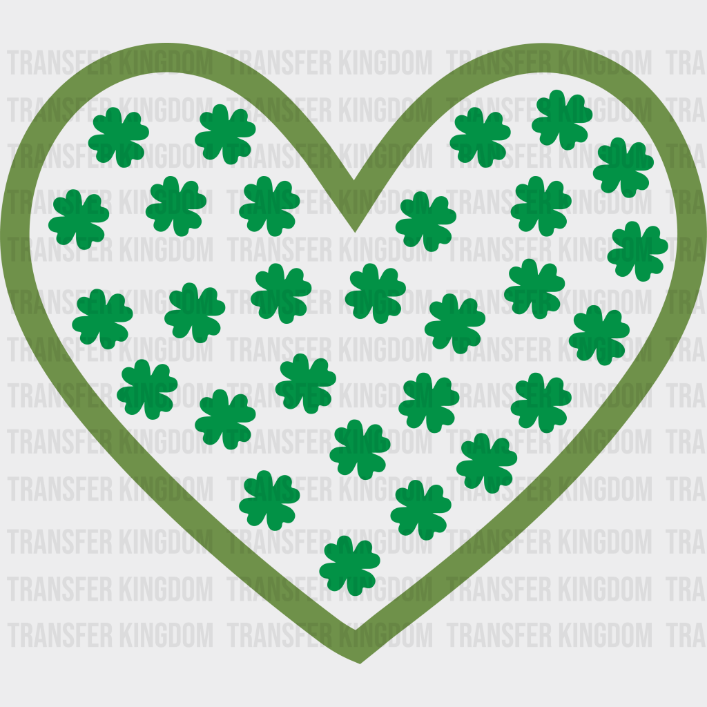 Heart St. Patrick's Day Design - DTF heat transfer - Transfer Kingdom