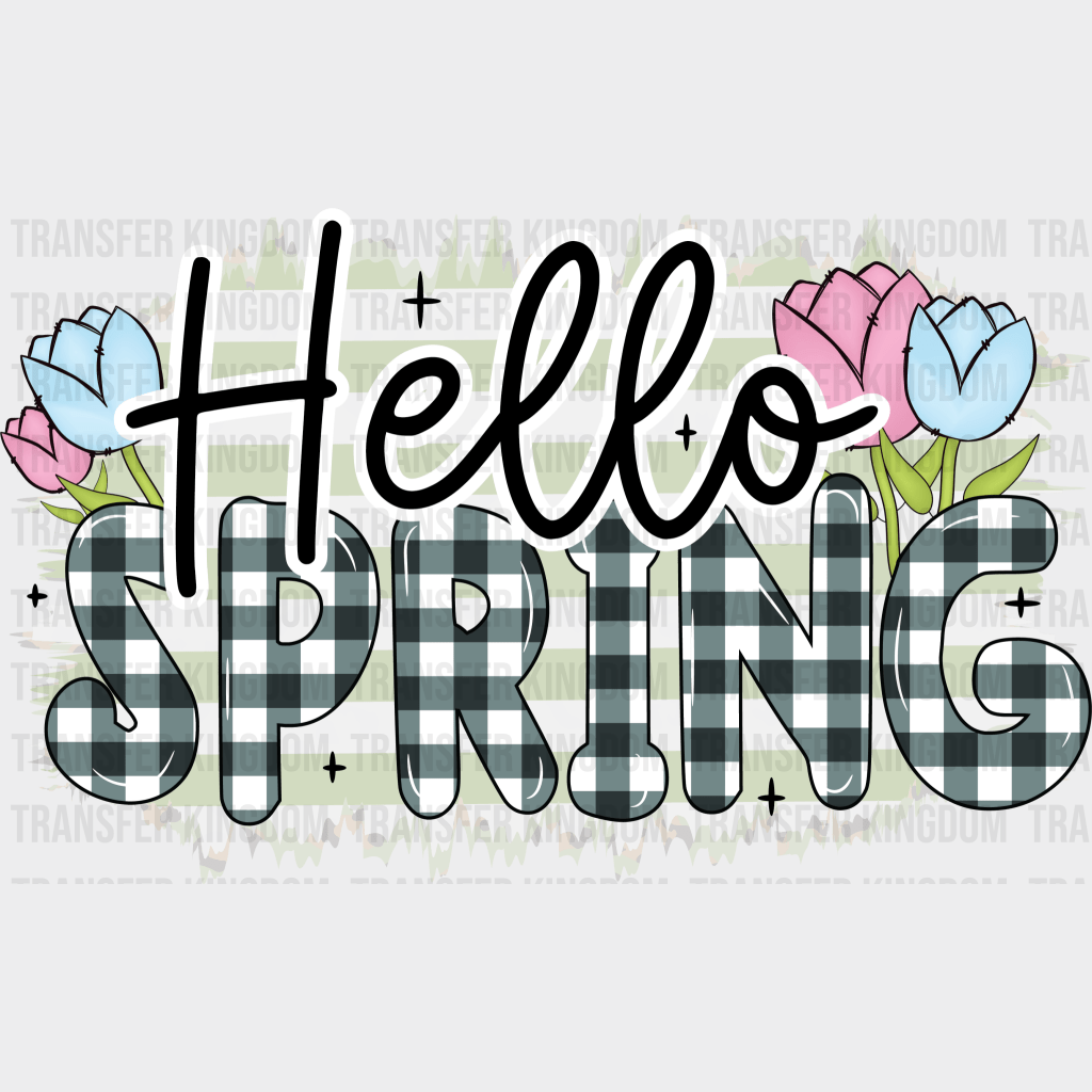 Hello Spring Easter Design - DTF heat transfer - Transfer Kingdom