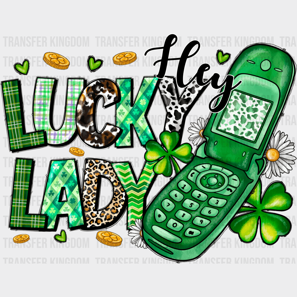 Hey Lucky Daddy St. Patrick's Day Design - DTF heat transfer - Transfer Kingdom