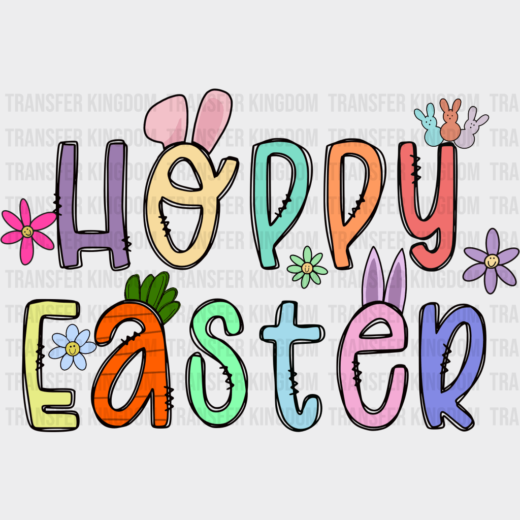 Hoppy Easter Design - DTF heat transfer - Transfer Kingdom