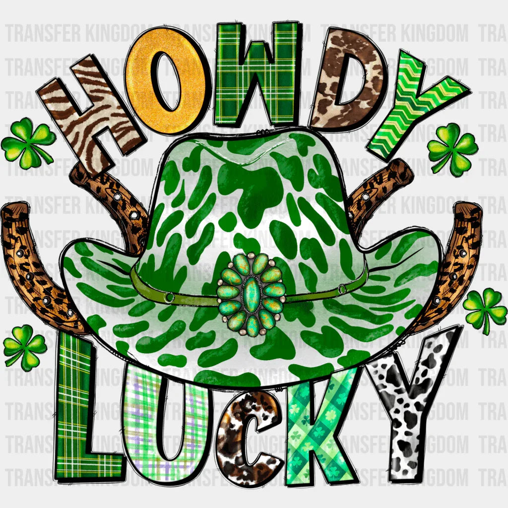 Howdy Lucky St. Patrick's Day Design - DTF heat transfer - Transfer Kingdom