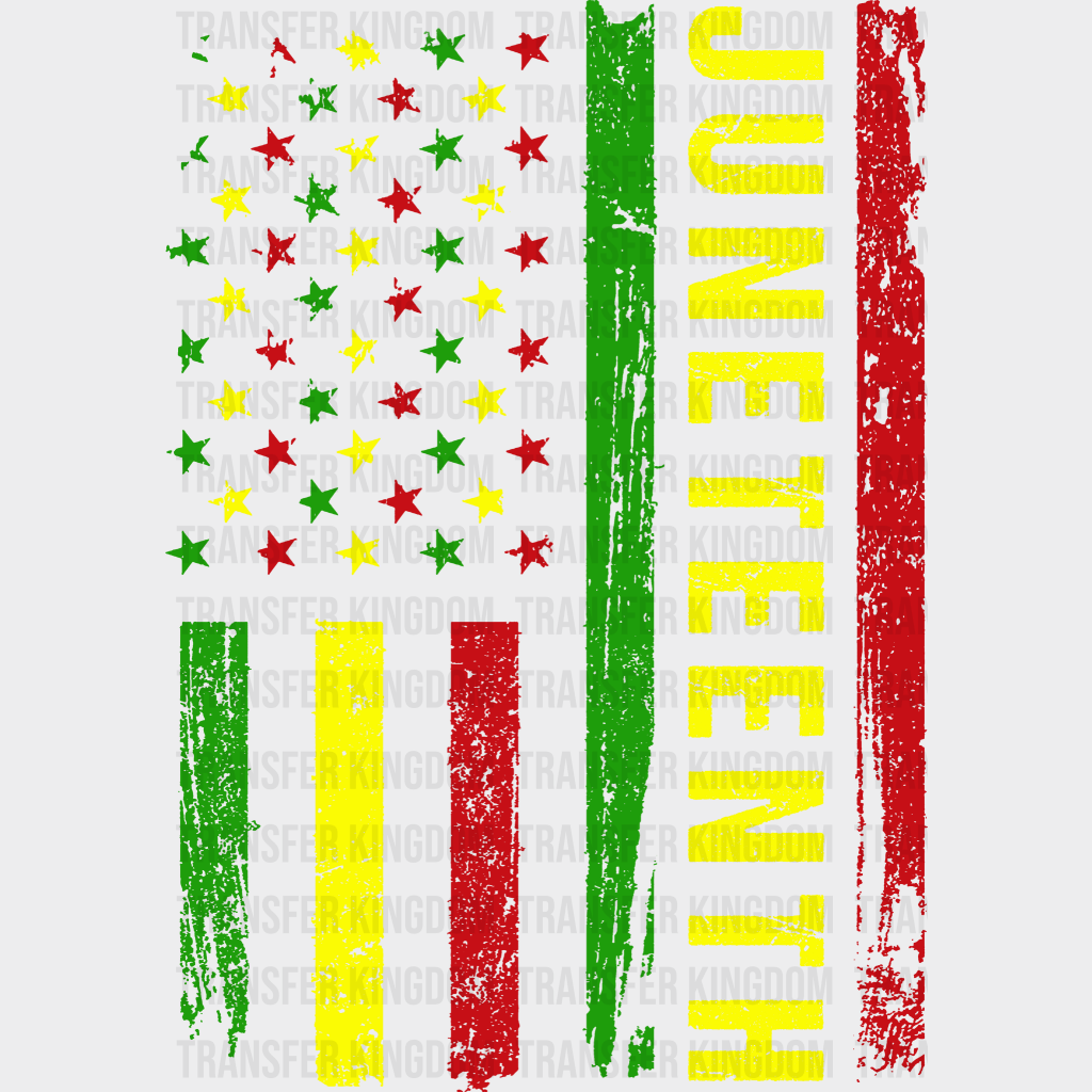 Juneteenth USA Flag - BLM design DTF heat transfer - Transfer Kingdom