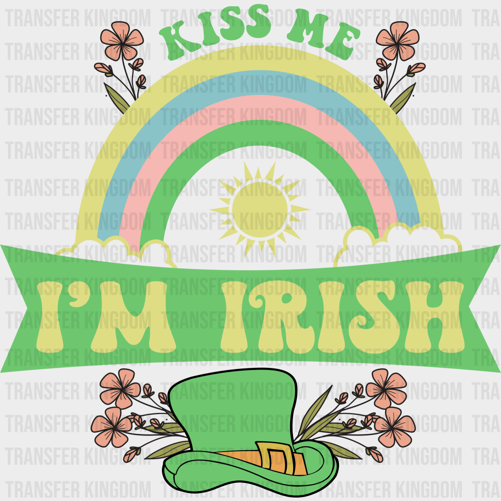Kiss Me I'm Irish St. Patrick's Day Design - DTF heat transfer - Transfer Kingdom
