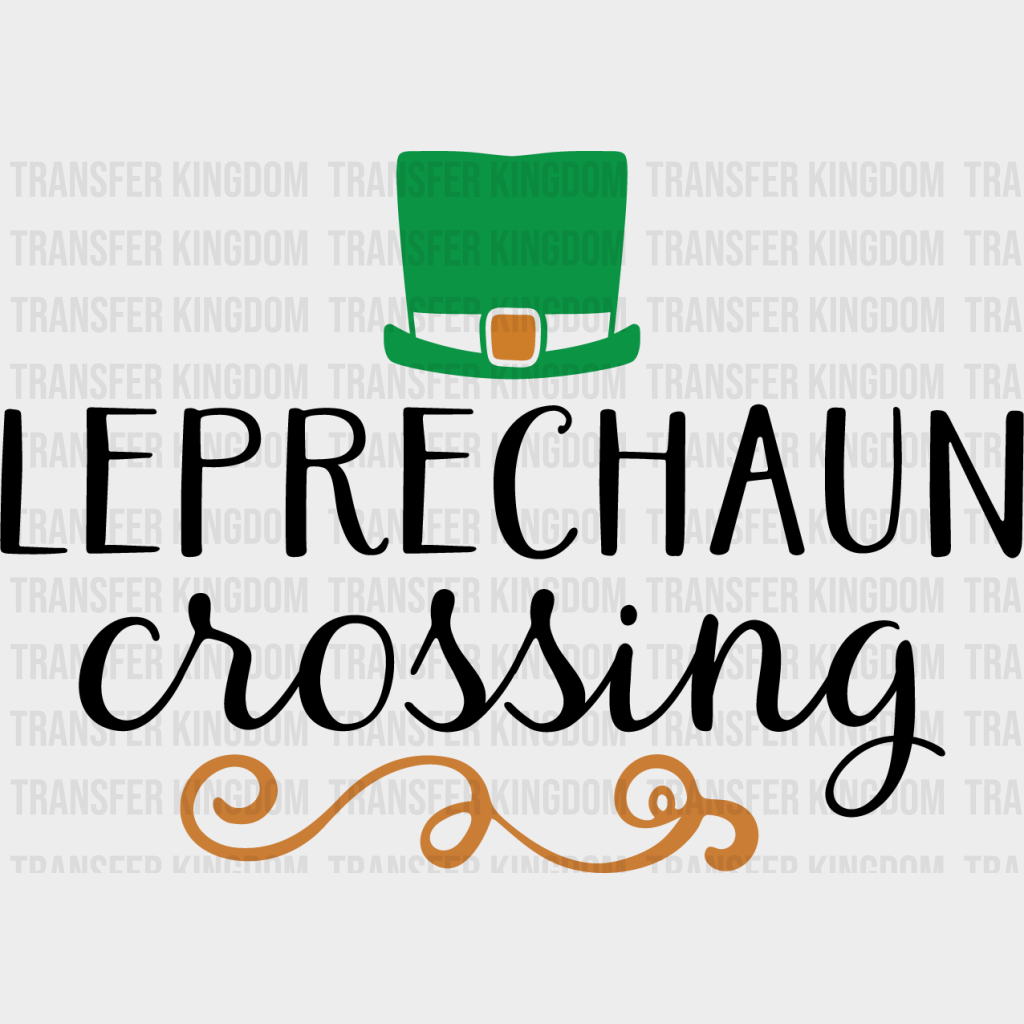 Leprechaun Crossing St. Patrick's Day Design - DTF heat transfer - Transfer Kingdom