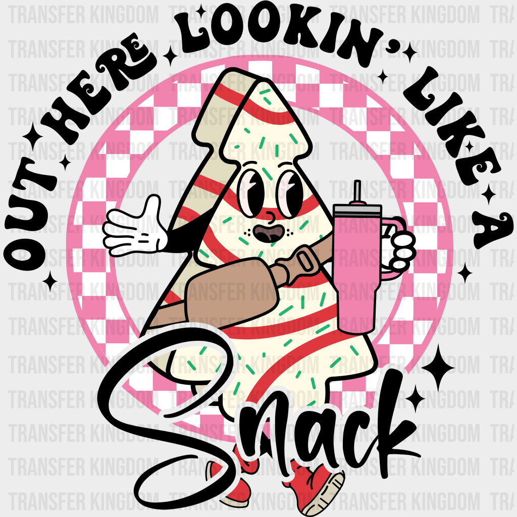 Lookin Like A Snack Christmas Design Dtf Heat Transfer Unisex - S & M ( 10 ) / Dark Color See