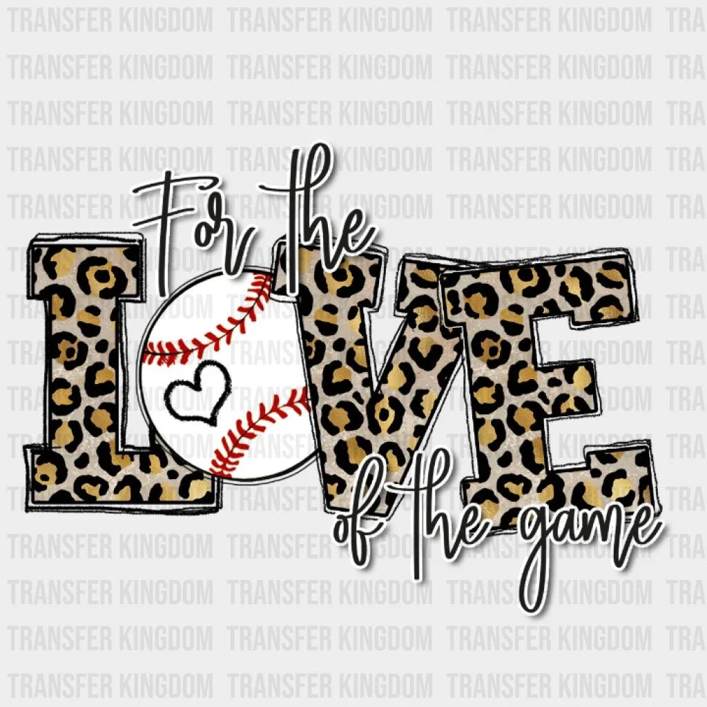 Love Baseball Leopard Dtf Transfer