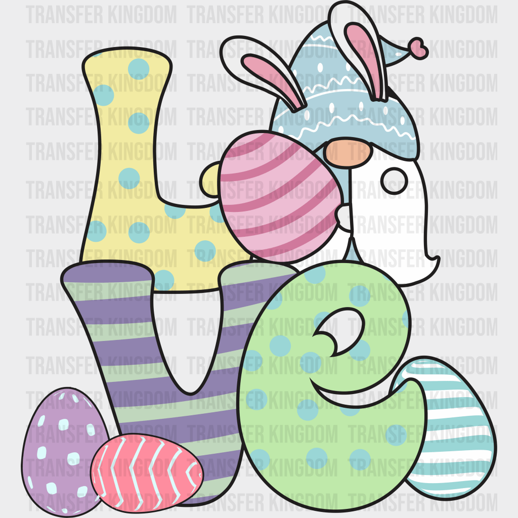 LOVE Easter Design - DTF heat transfer - Transfer Kingdom