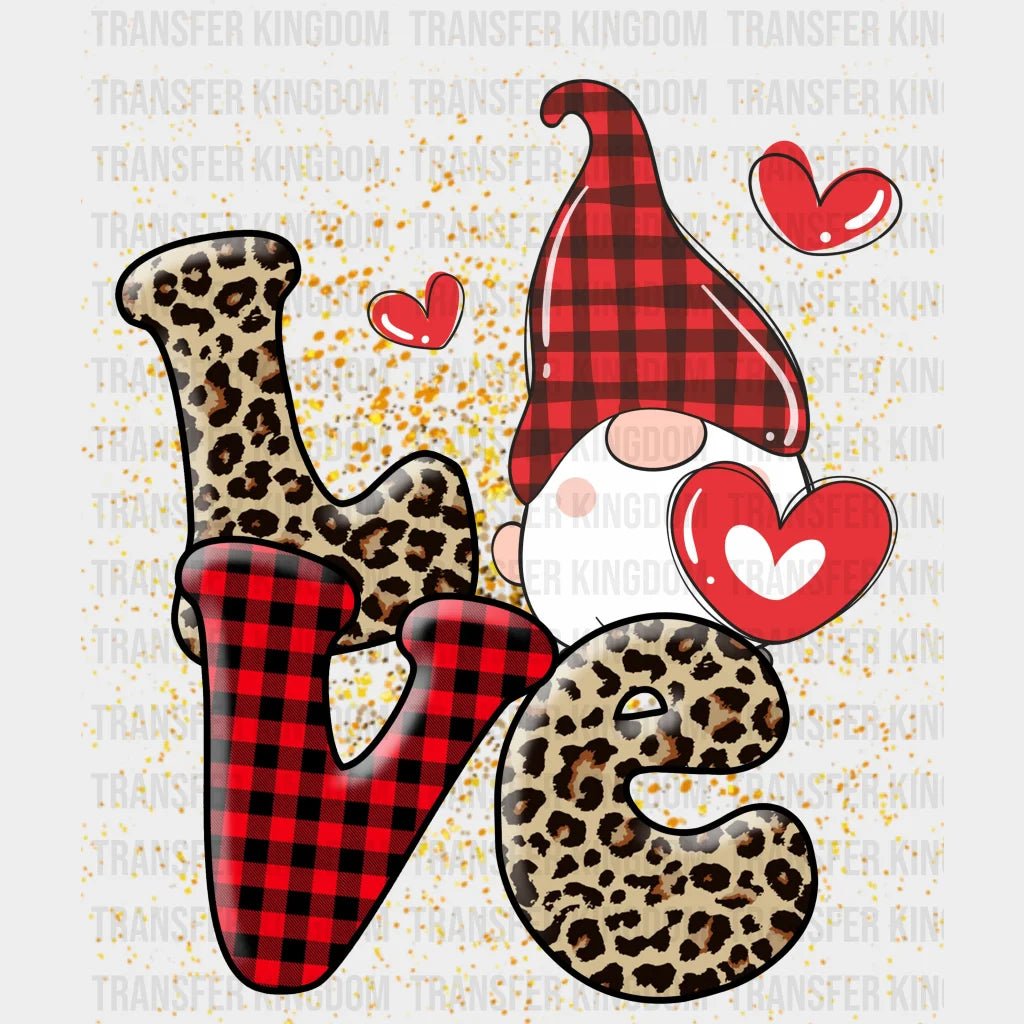 Love Gnome Valentines Day Design - Dtf Heat Transfer