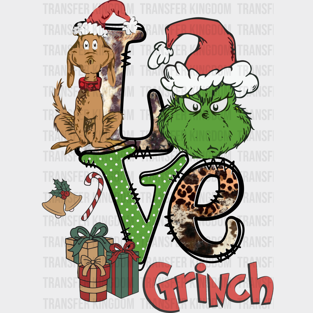 Love Grinch Christmas Design - Dtf Heat Transfer