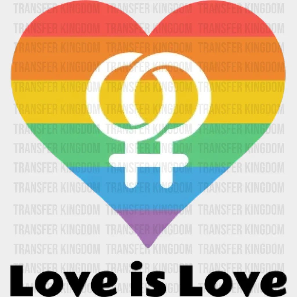 Love Is Rainbow Heart - Lgbt Lgbt Support Pride Design Dtf Heat Transfer