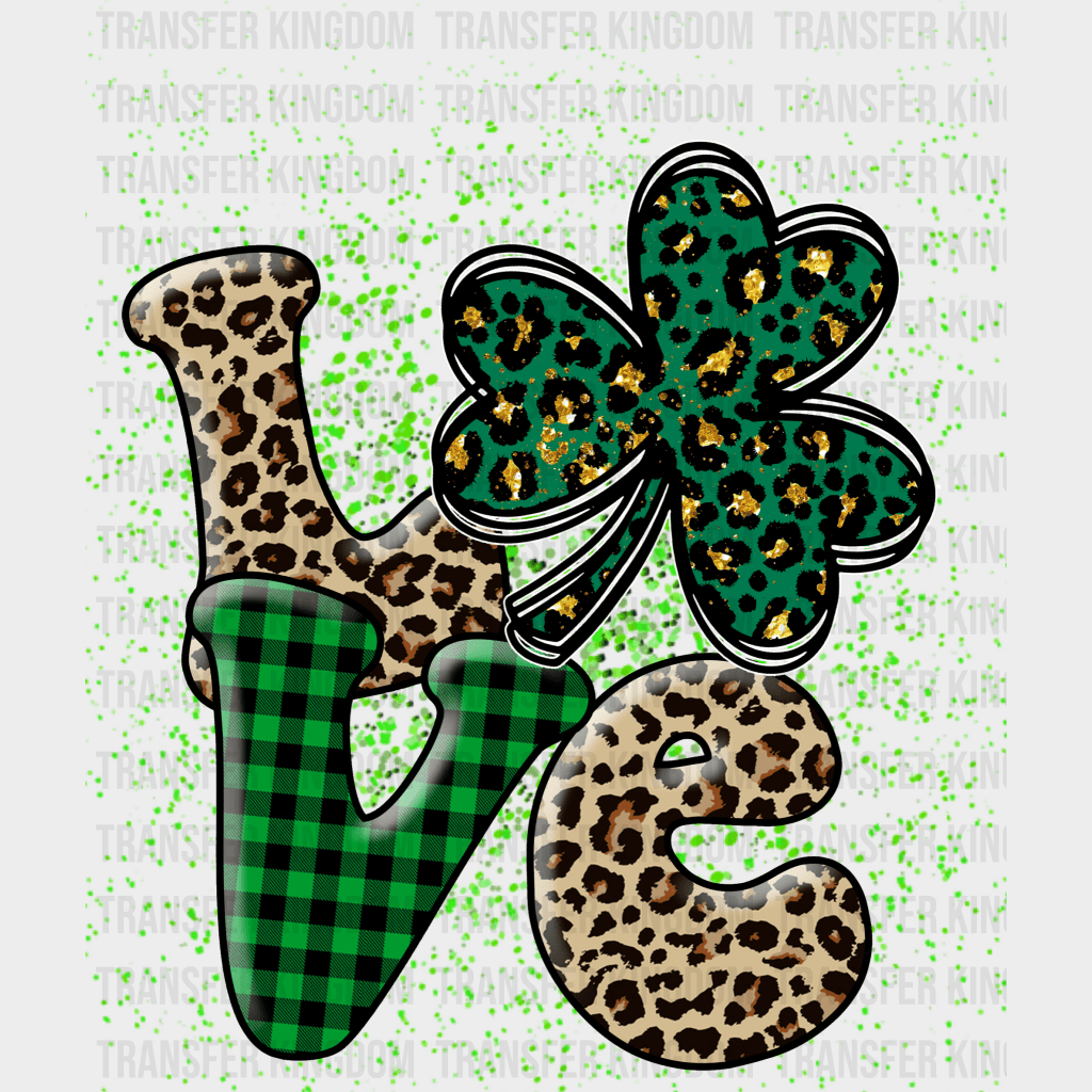 LOVE St. Patrick's Day Design - DTF heat transfer - Transfer Kingdom