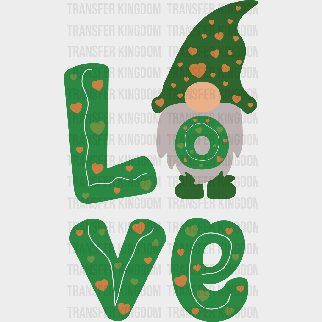 Love St. Patrick's Day Design - DTF heat transfer - Transfer Kingdom