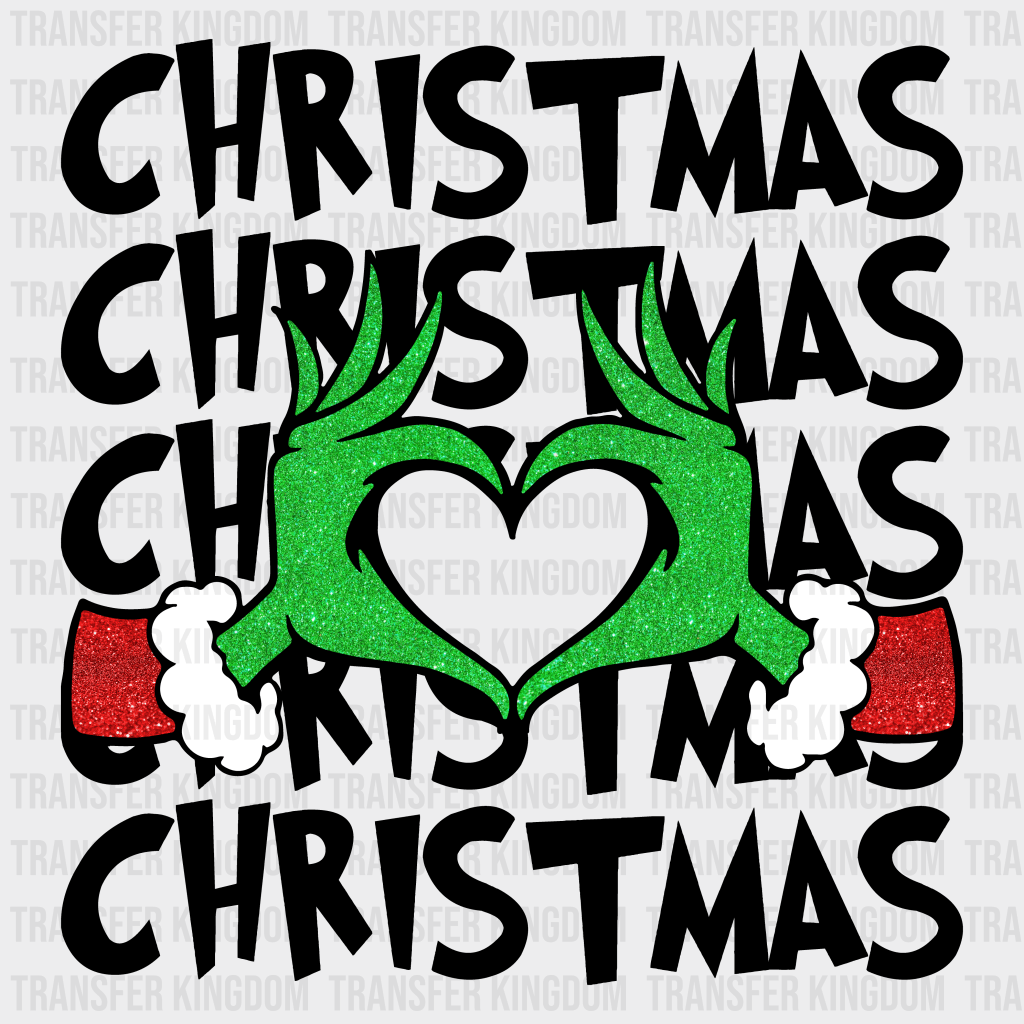 Love Xmas Grinch Christmas Design Dtf Heat Transfer Unisex - S & M ( 10 ) / Dark Color See Imaging