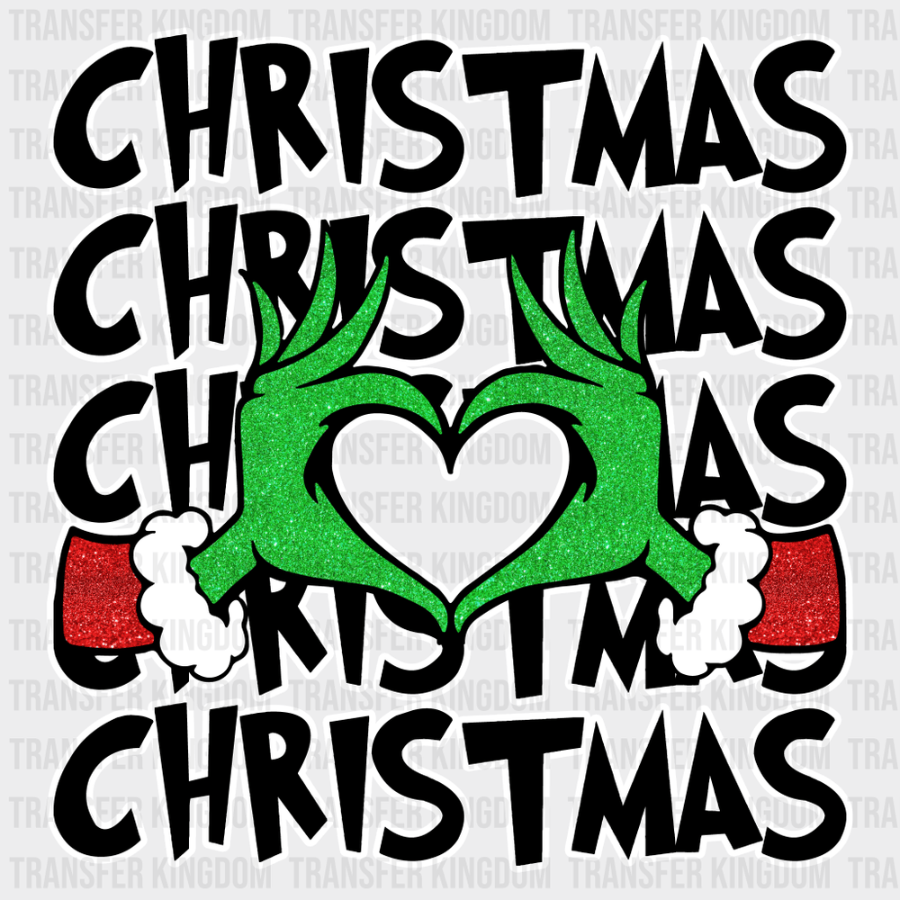 Love Xmas Grinch Christmas Design Dtf Heat Transfer Unisex - S & M ( 10 ) / Light Color See Imaging