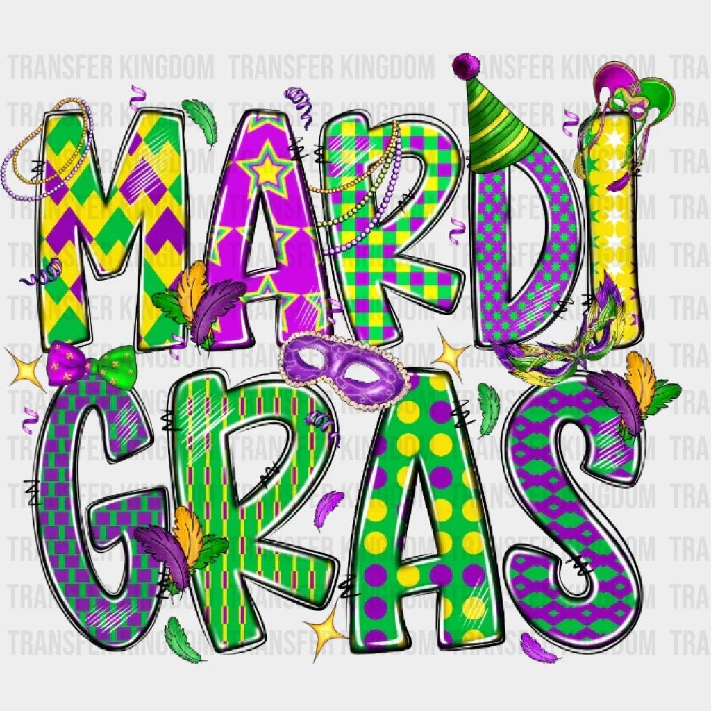 Mardi Gras Party Design- Dtf Heat Transfer