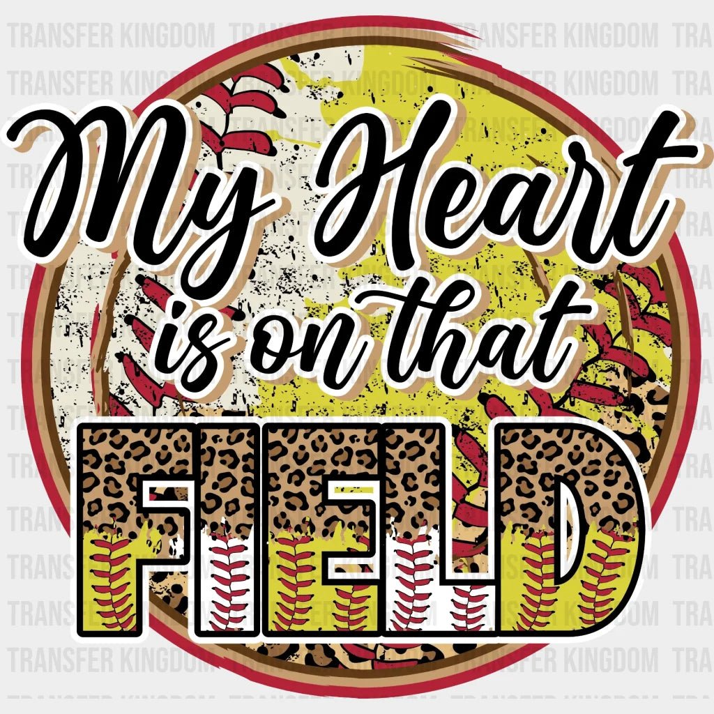 My Heart Is On That Field Leopard Dtf Transfer