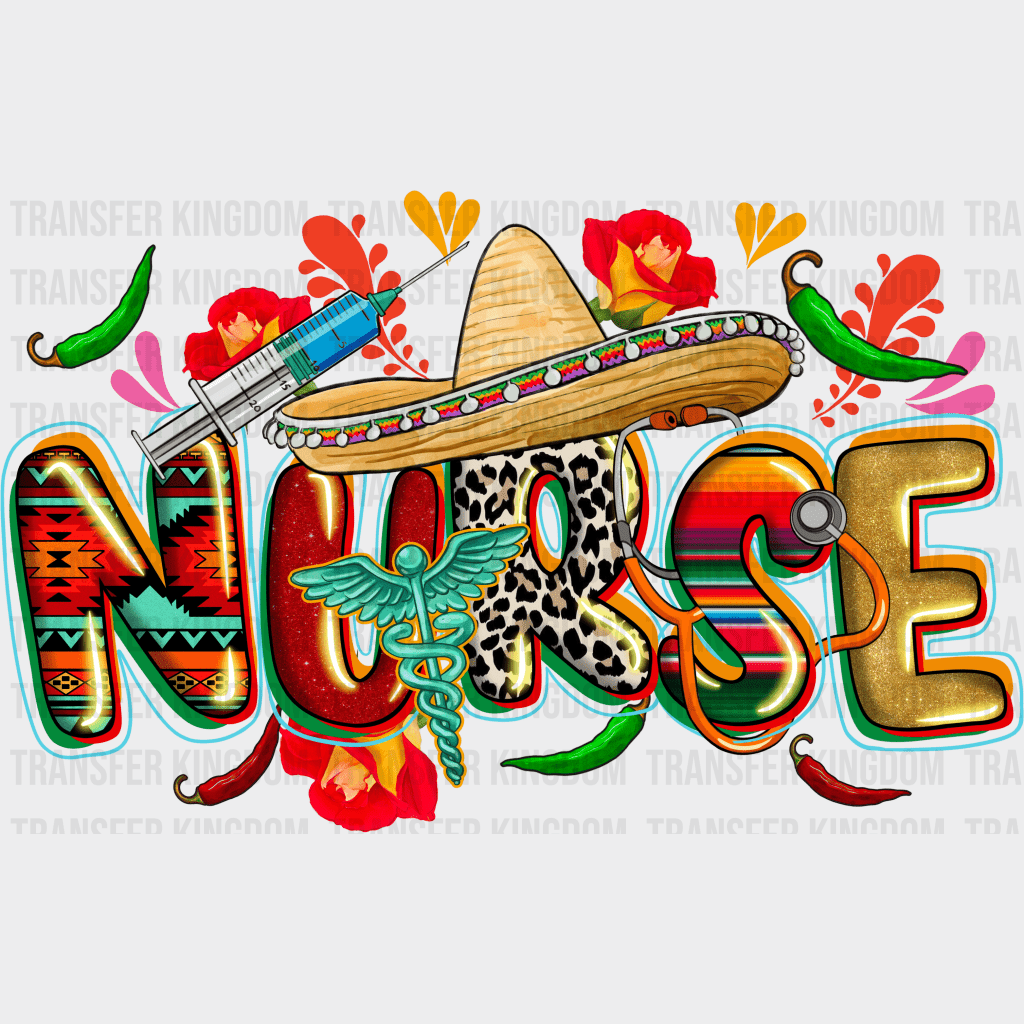 Nurse - Cinco De Mayo DTF heat transfer - Transfer Kingdom