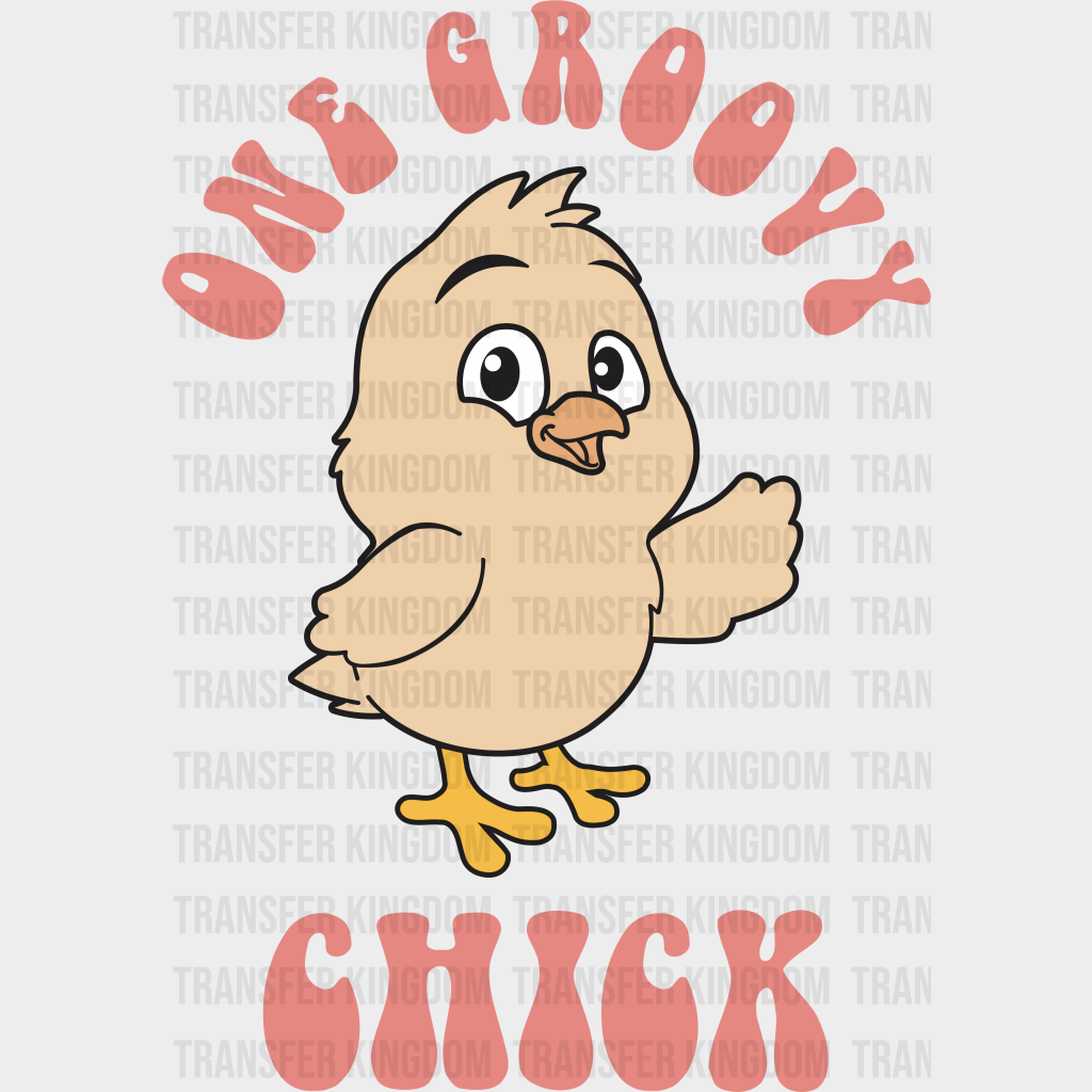 One Groovy Chick Easter Design - DTF heat transfer - Transfer Kingdom