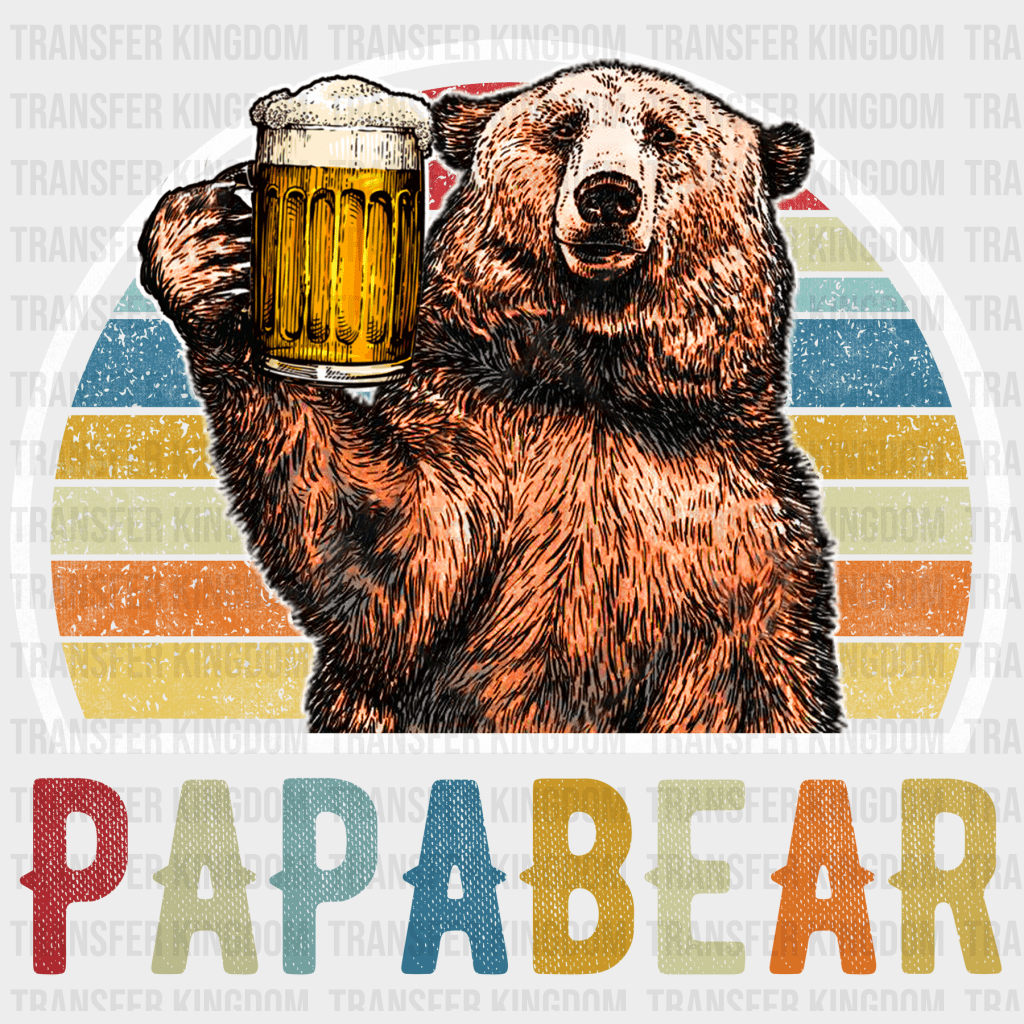 Papabear Beer Lover Design - DTF heat transfer - Transfer Kingdom